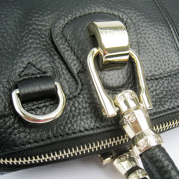 Best Hermes New Arrival Double-duty leather handbag Black 60669 - Click Image to Close